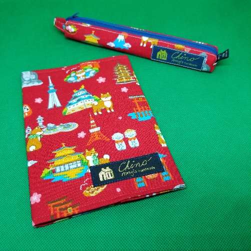 Wペンケース、ブックカバー